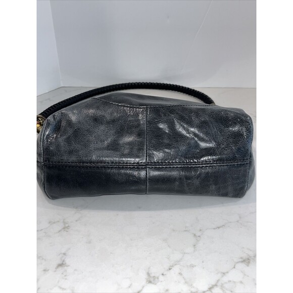 The Sak Indio Black Vintage Finish Leather Hobo Boho Shoulder Bag‎ Charm Braided - Picture 9 of 15